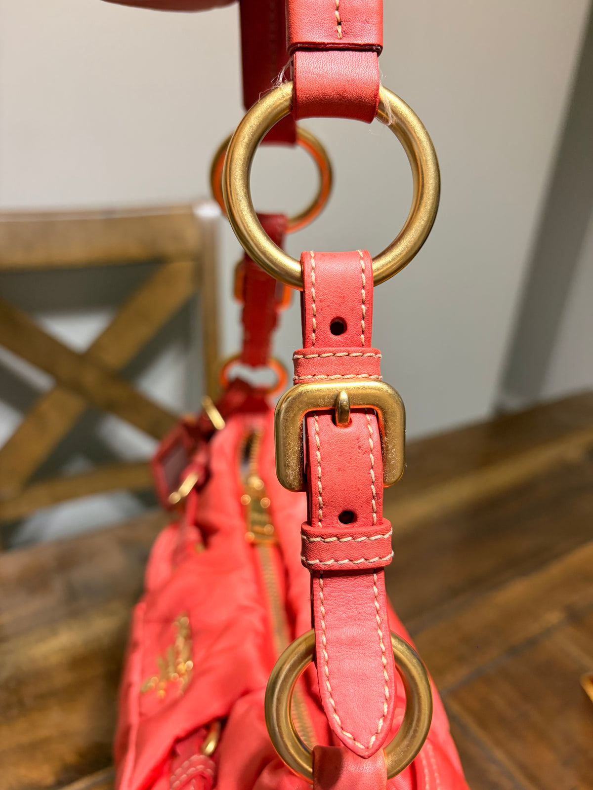 Prada Quilted Baguette Nylon Bag