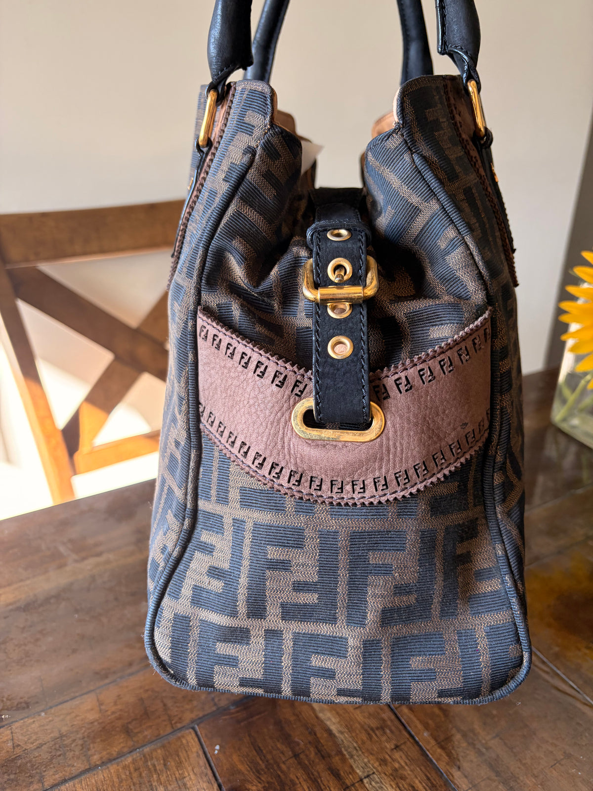 Fendi Tobacco Zucca Du Jour Tote