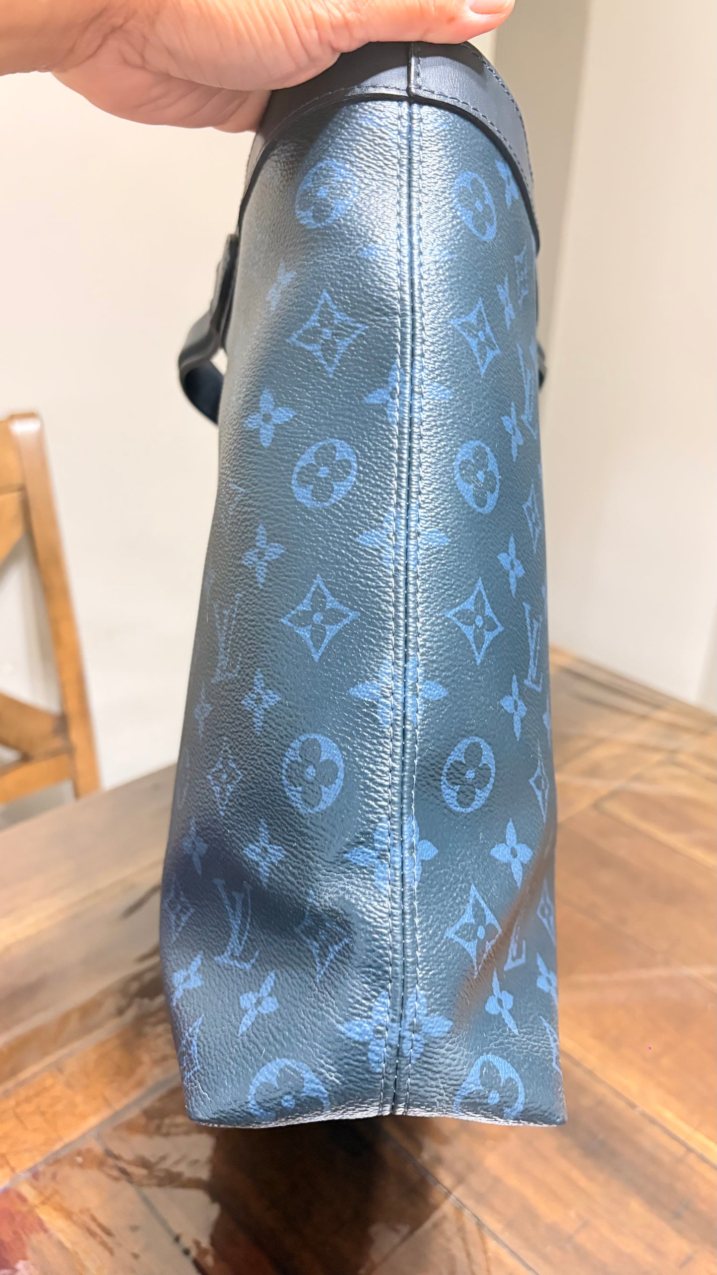 Ultra Light Cobalt Monogram Tote