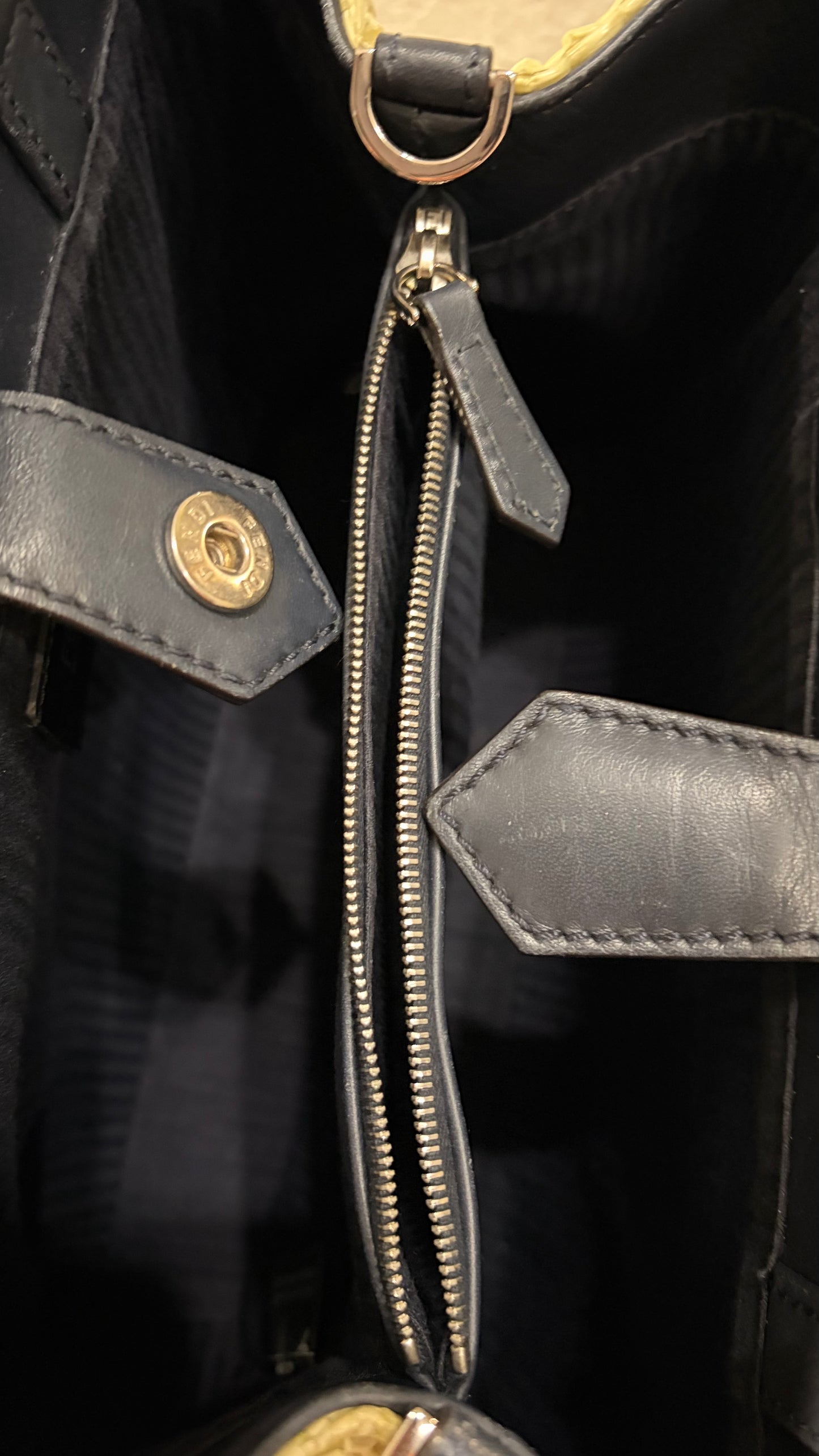 Fendi Petite 2Jour woven Raffia