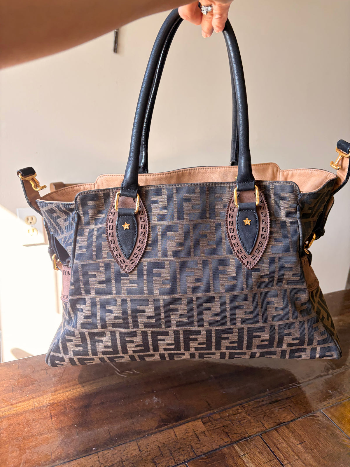 Fendi Tobacco Zucca Du Jour Tote