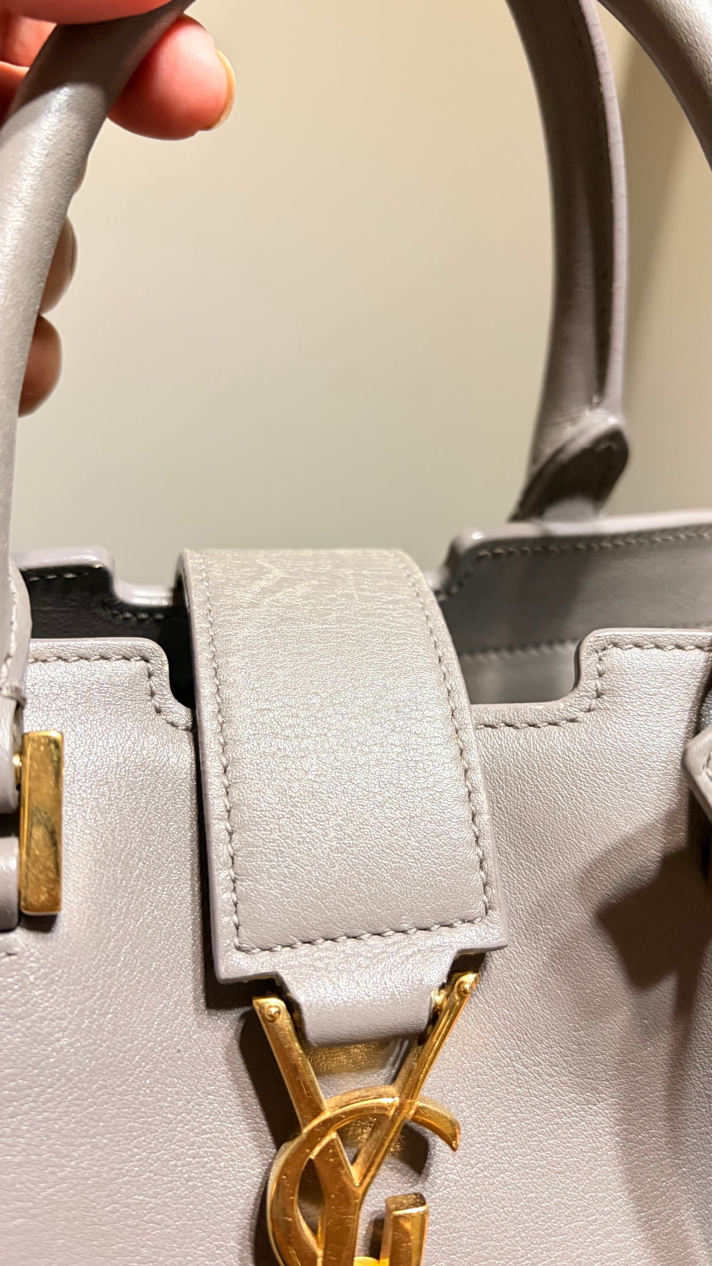 YSL Cabas Baby Leather Tote