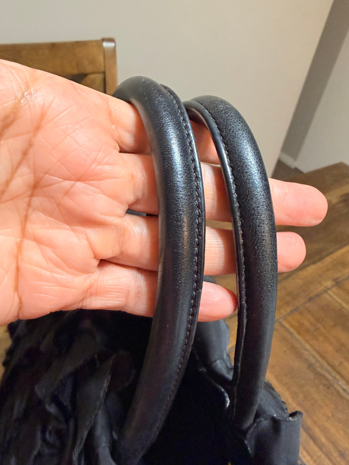 Prada Tessuto Nylon Frill Tote