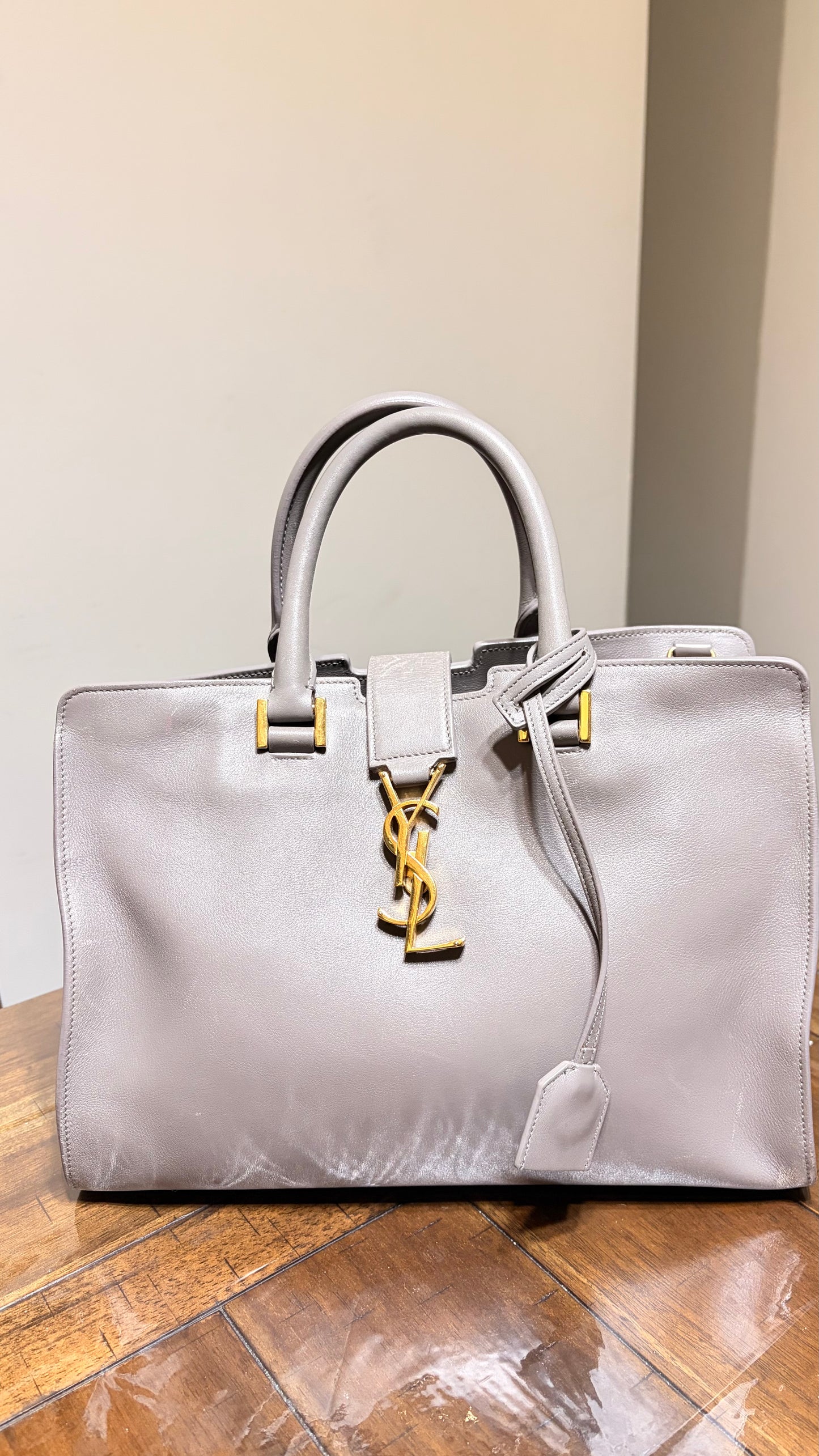 YSL Cabas Baby Leather Tote