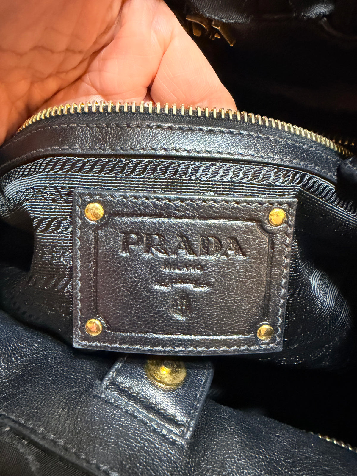 Prada Tessuto Nylon Frill Tote