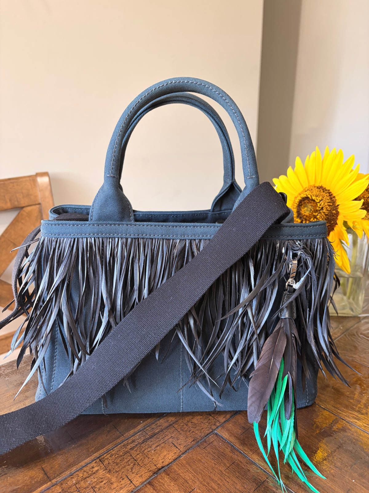 Prada Canapa Piume Nero