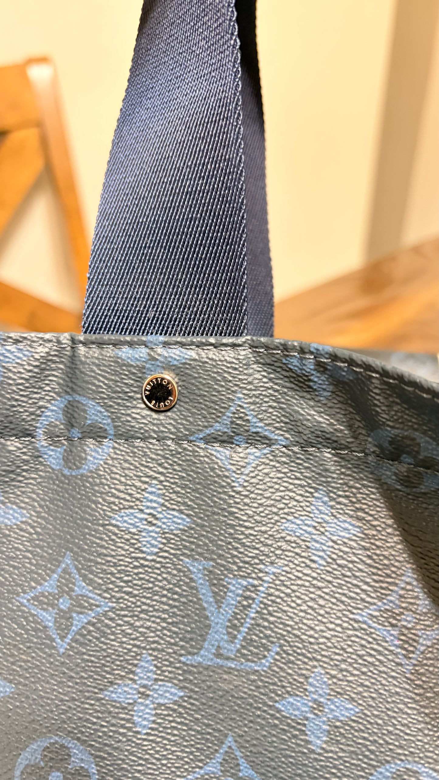 Ultra Light Cobalt Monogram Tote