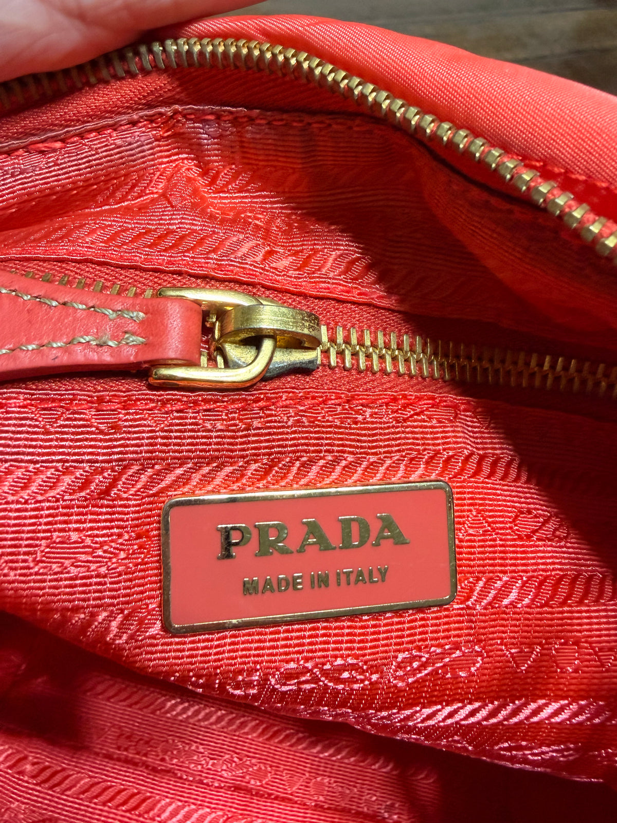 Prada Quilted Baguette Nylon Bag