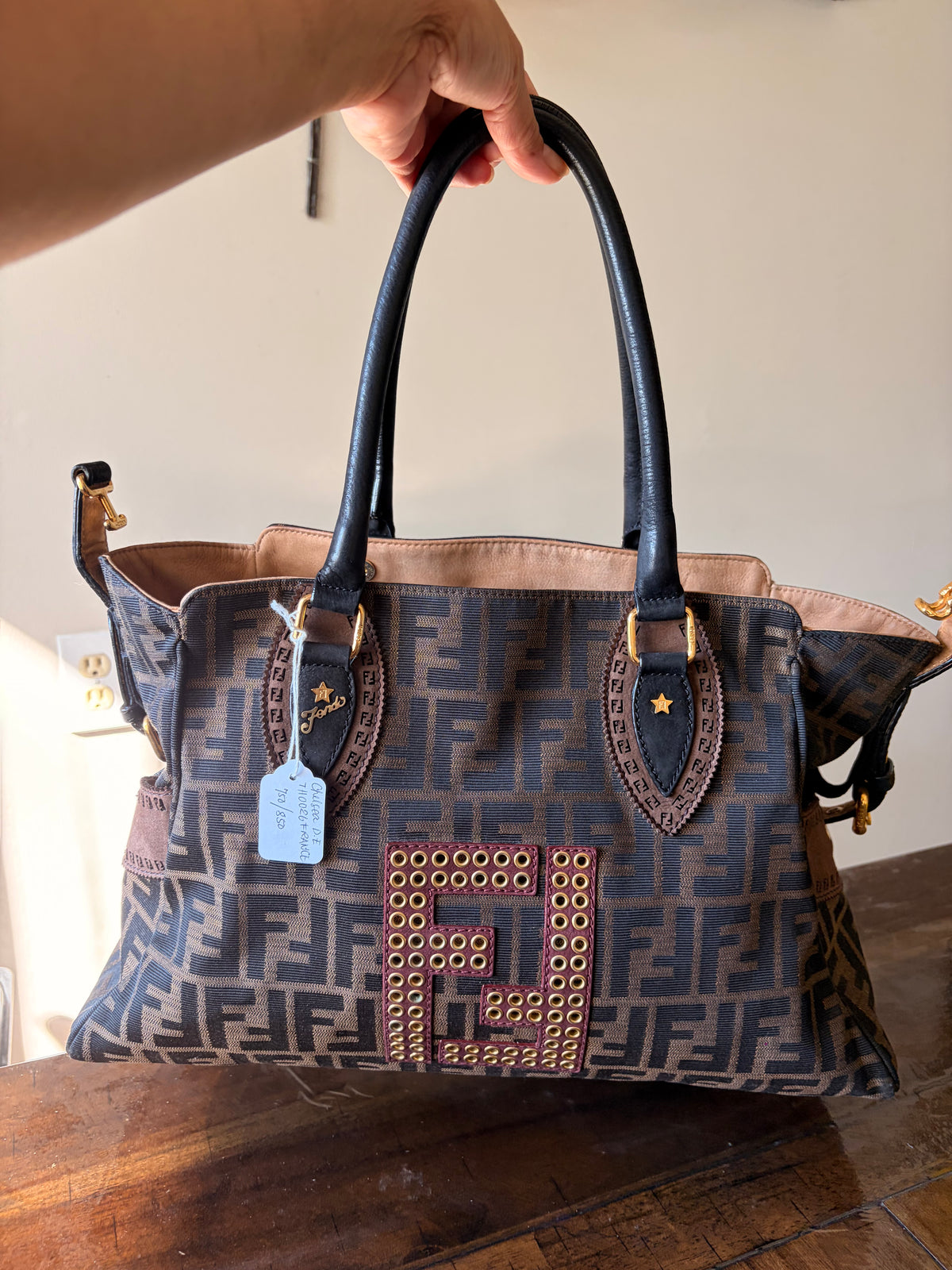 Fendi Tobacco Zucca Du Jour Tote