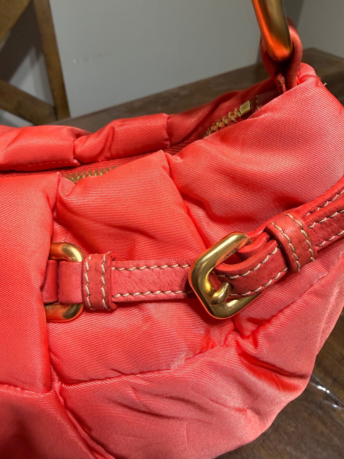Prada Quilted Baguette Nylon Bag