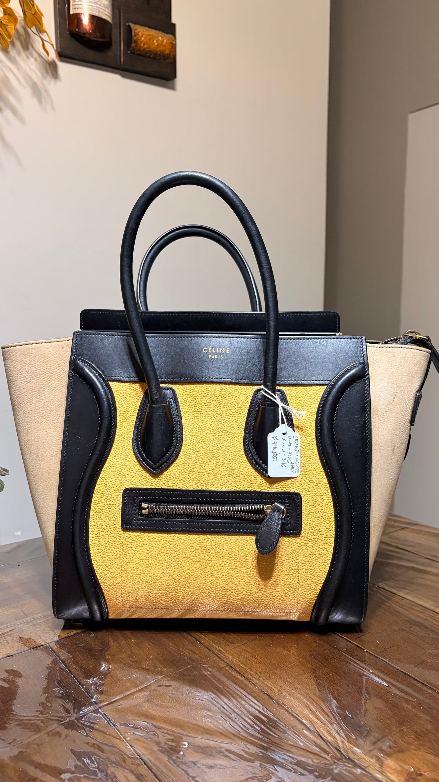 Celine Tri Color  Luggage Tote