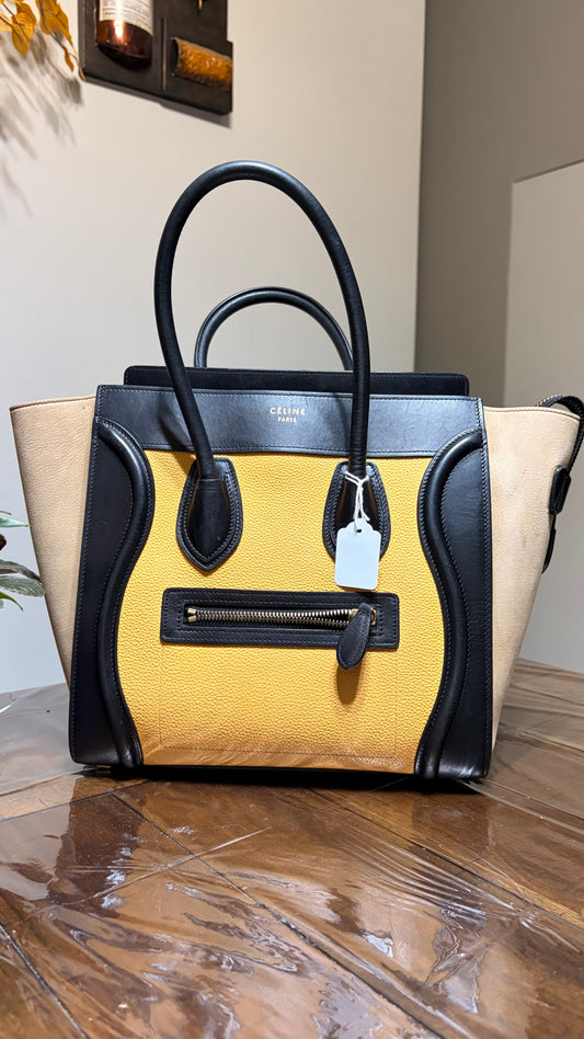Celine Tri Color  Luggage Tote