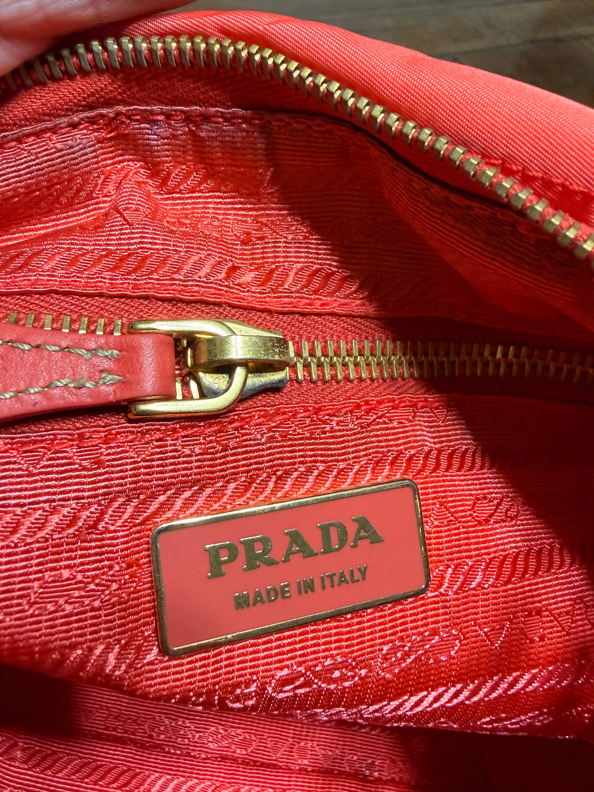 Prada Quilted Baguette Nylon Bag