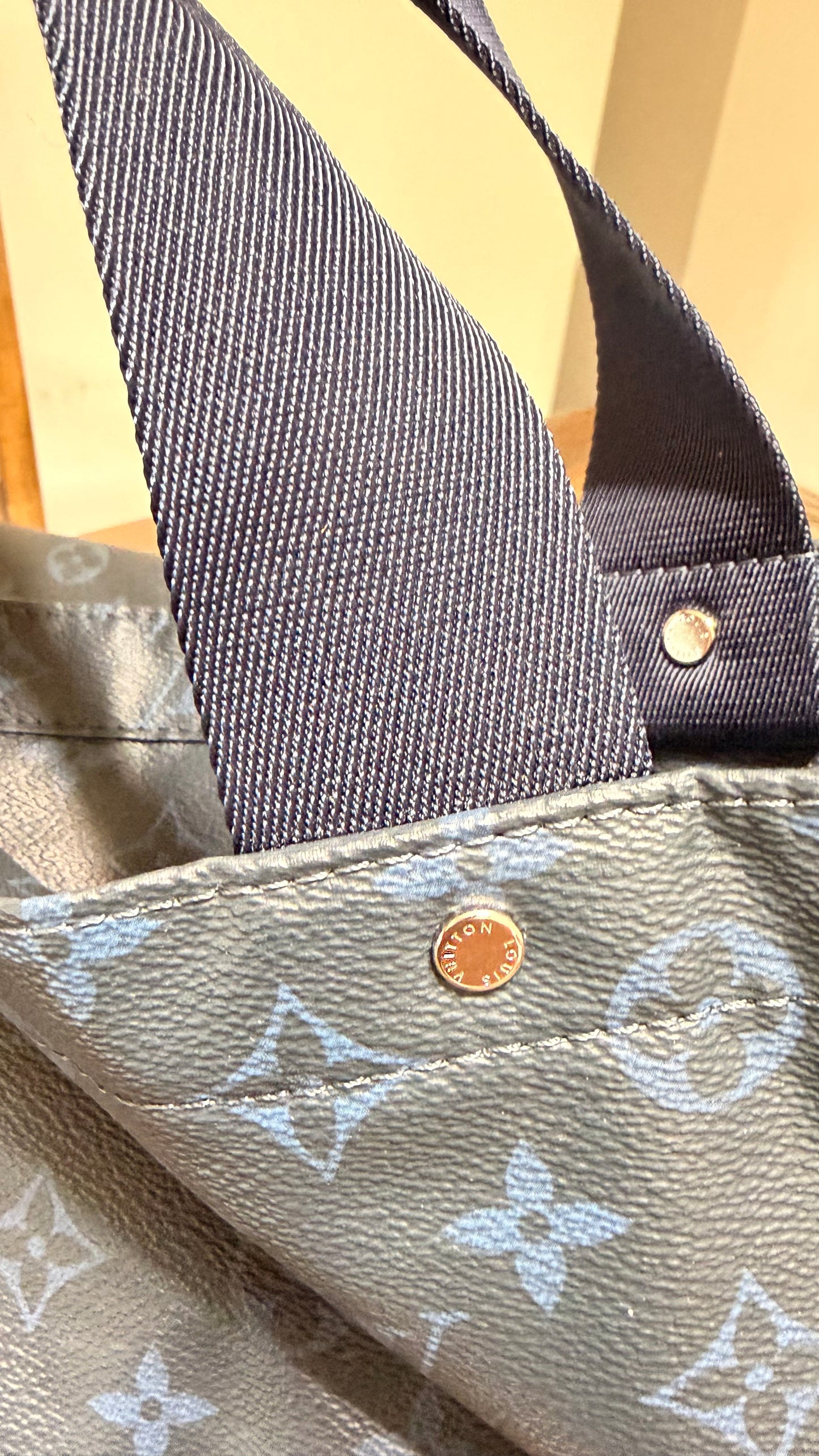 Ultra Light Cobalt Monogram Tote