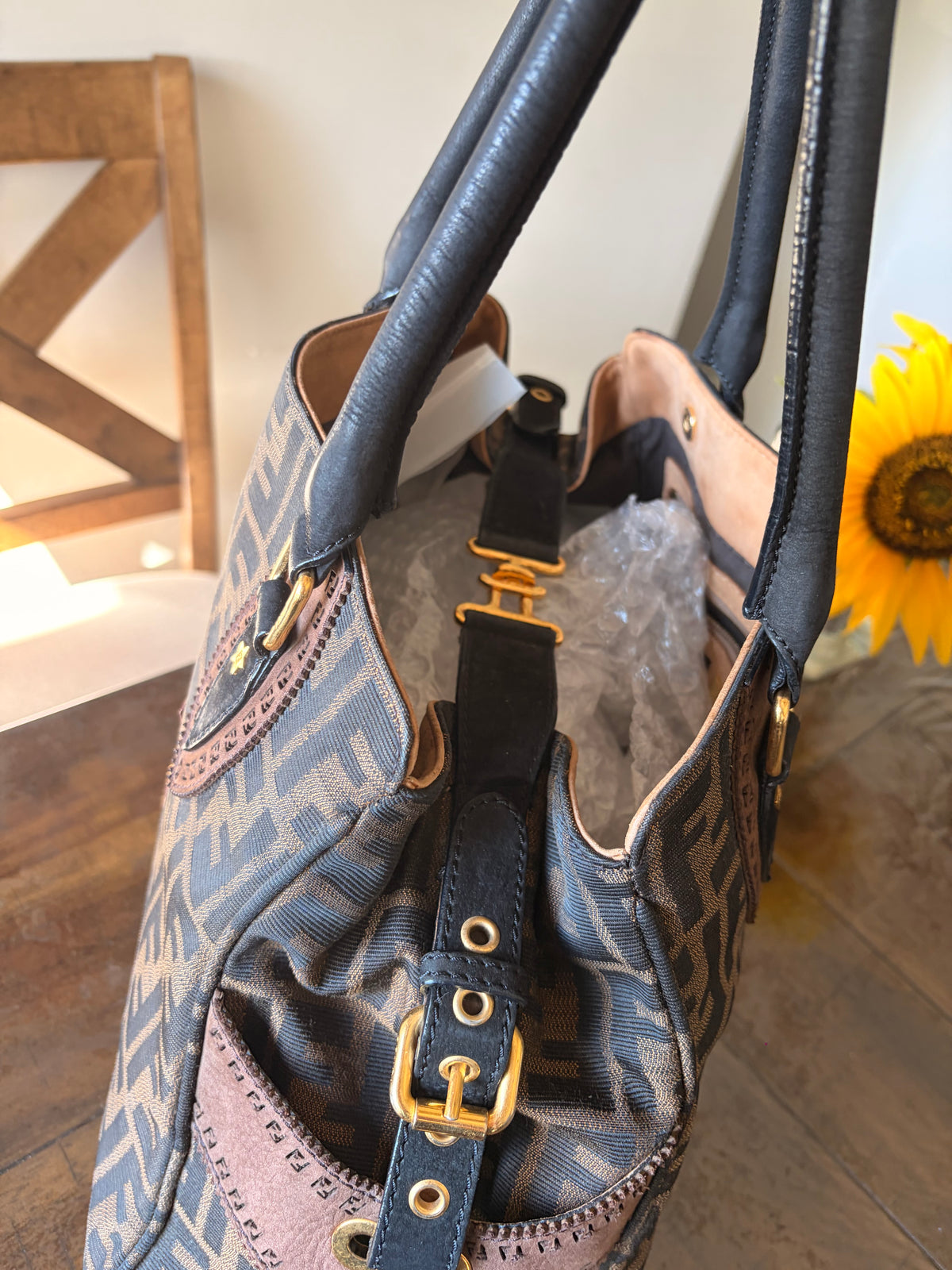 Fendi Tobacco Zucca Du Jour Tote