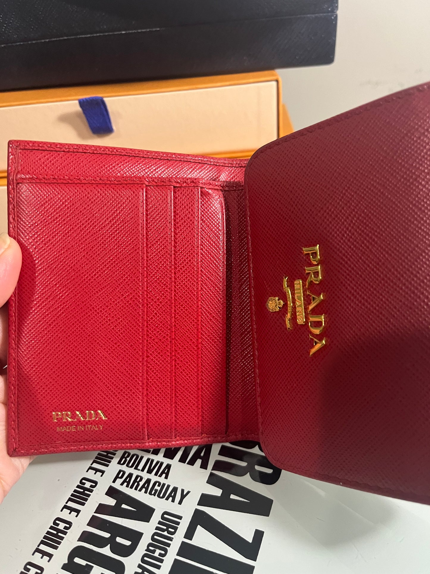 Trifold Saffiano Wallet