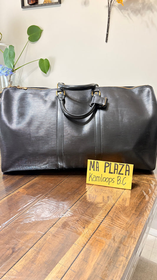 Louis Vuitton Epi Keepall 50 Travel Bag Epi Noir