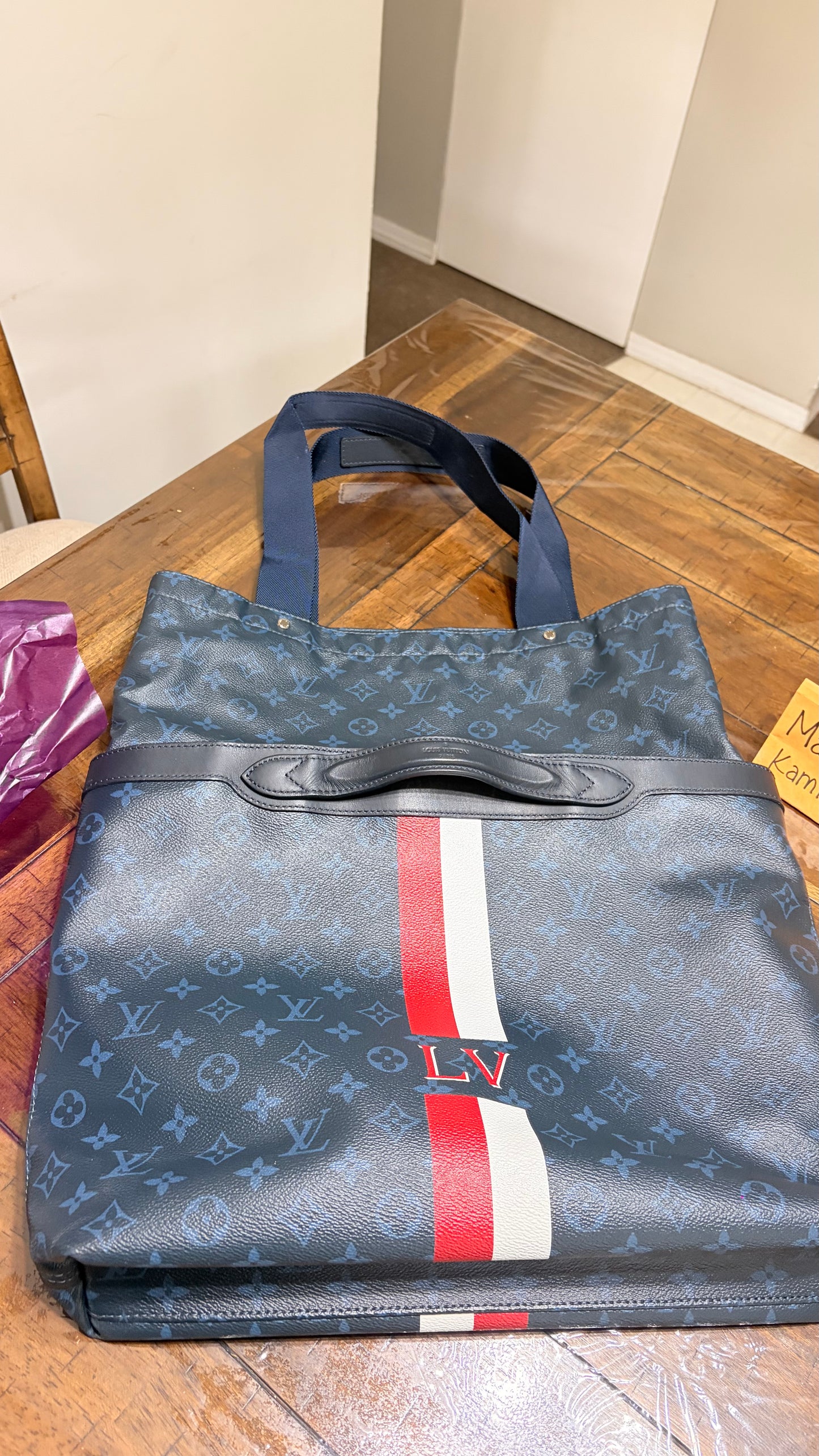 Ultra Light Cobalt Monogram Tote