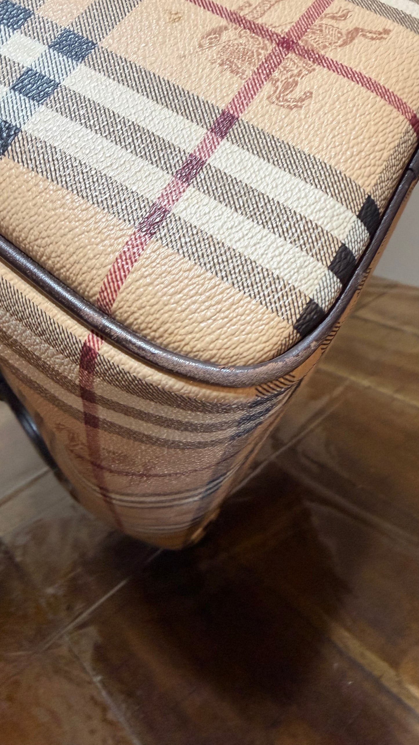 Burberry Haymarket Boston Bag