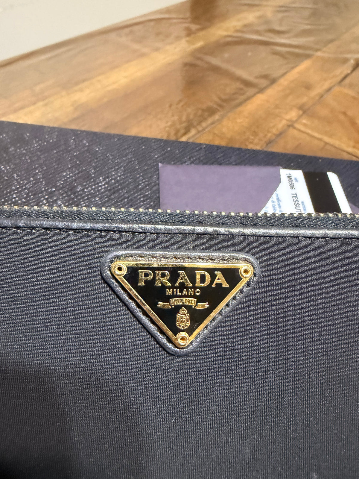 Prada Tessuto 1  Zip Wallet