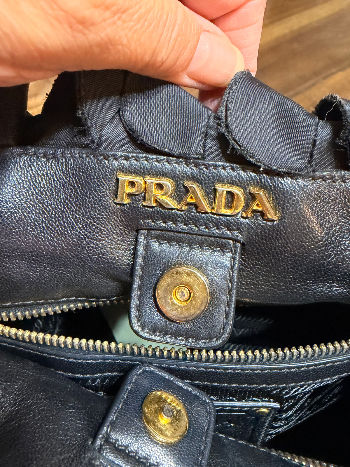 Prada Tessuto Nylon Frill Tote