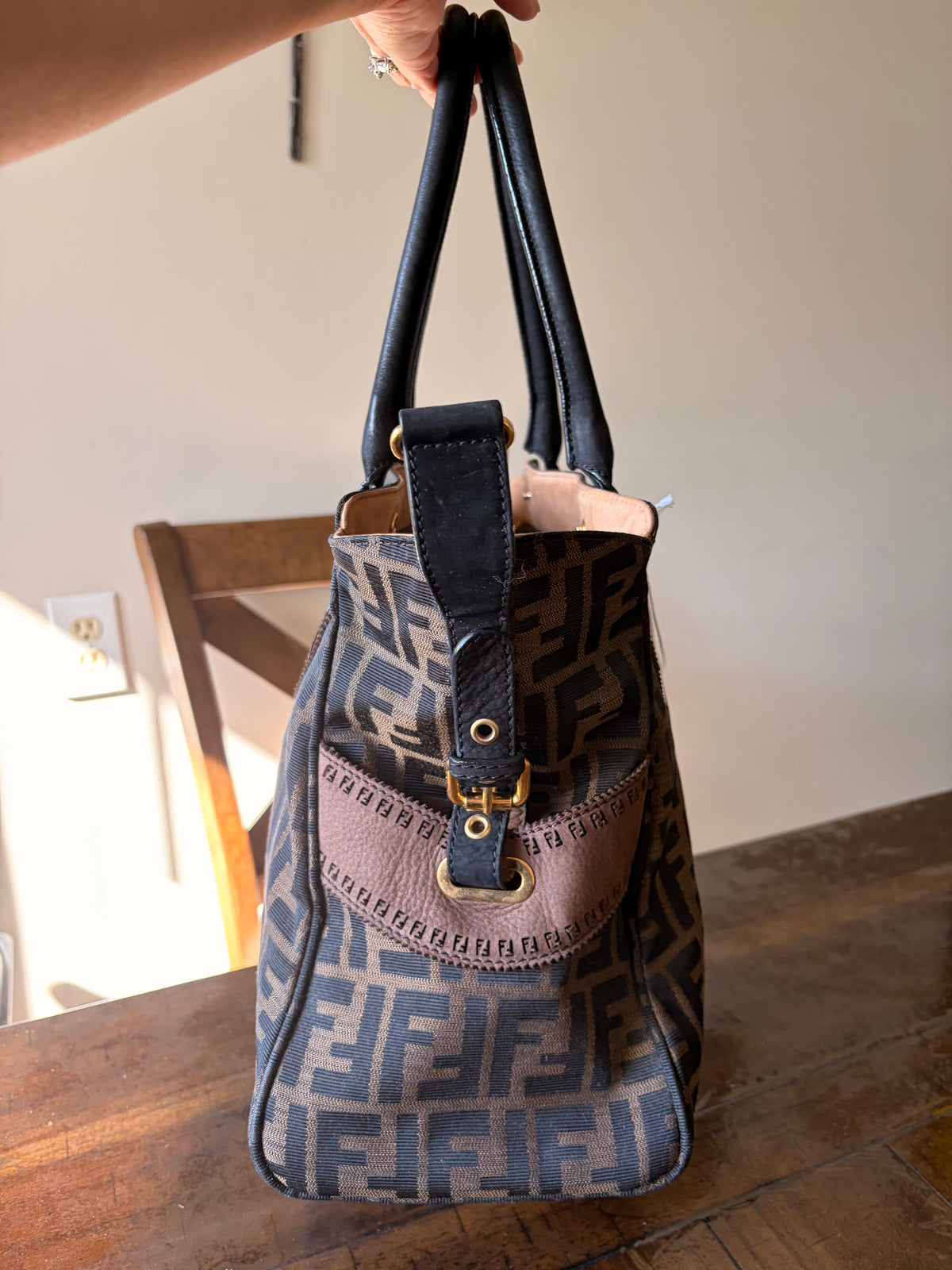 Fendi Tobacco Zucca Du Jour Tote