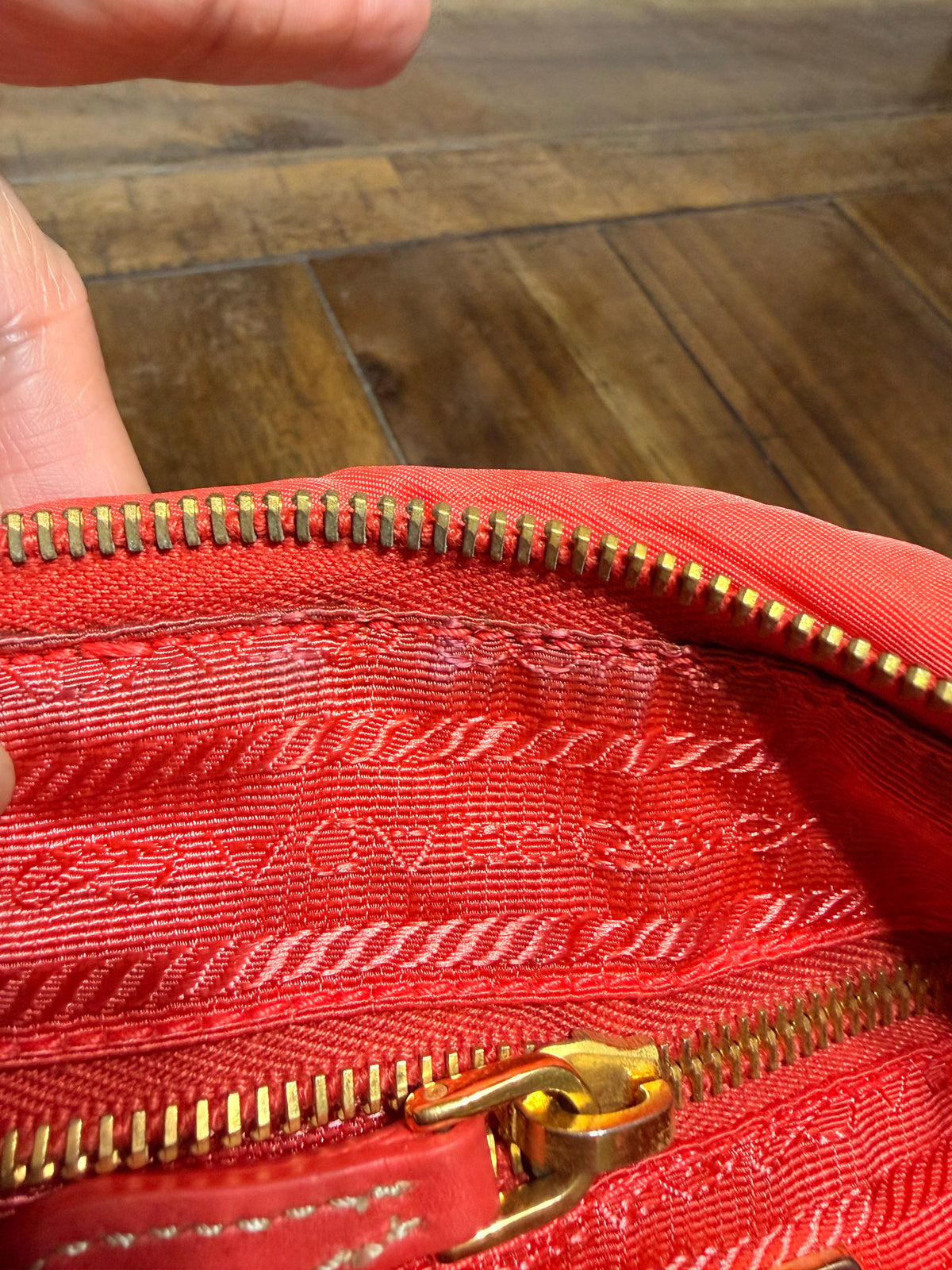 Prada Quilted Baguette Nylon Bag