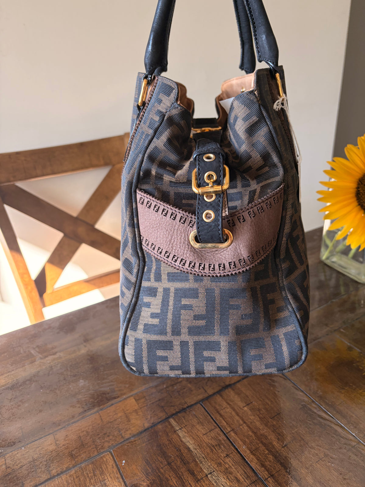 Fendi Tobacco Zucca Du Jour Tote