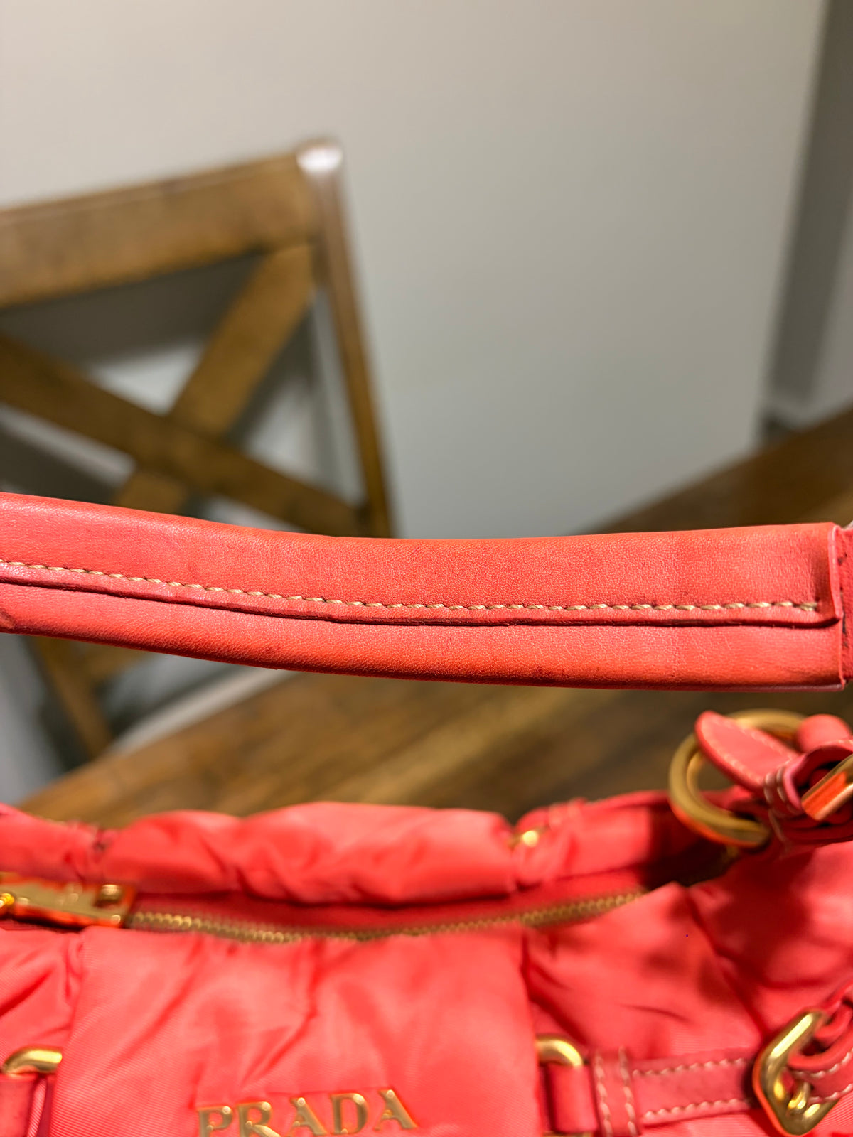 Prada Quilted Baguette Nylon Bag