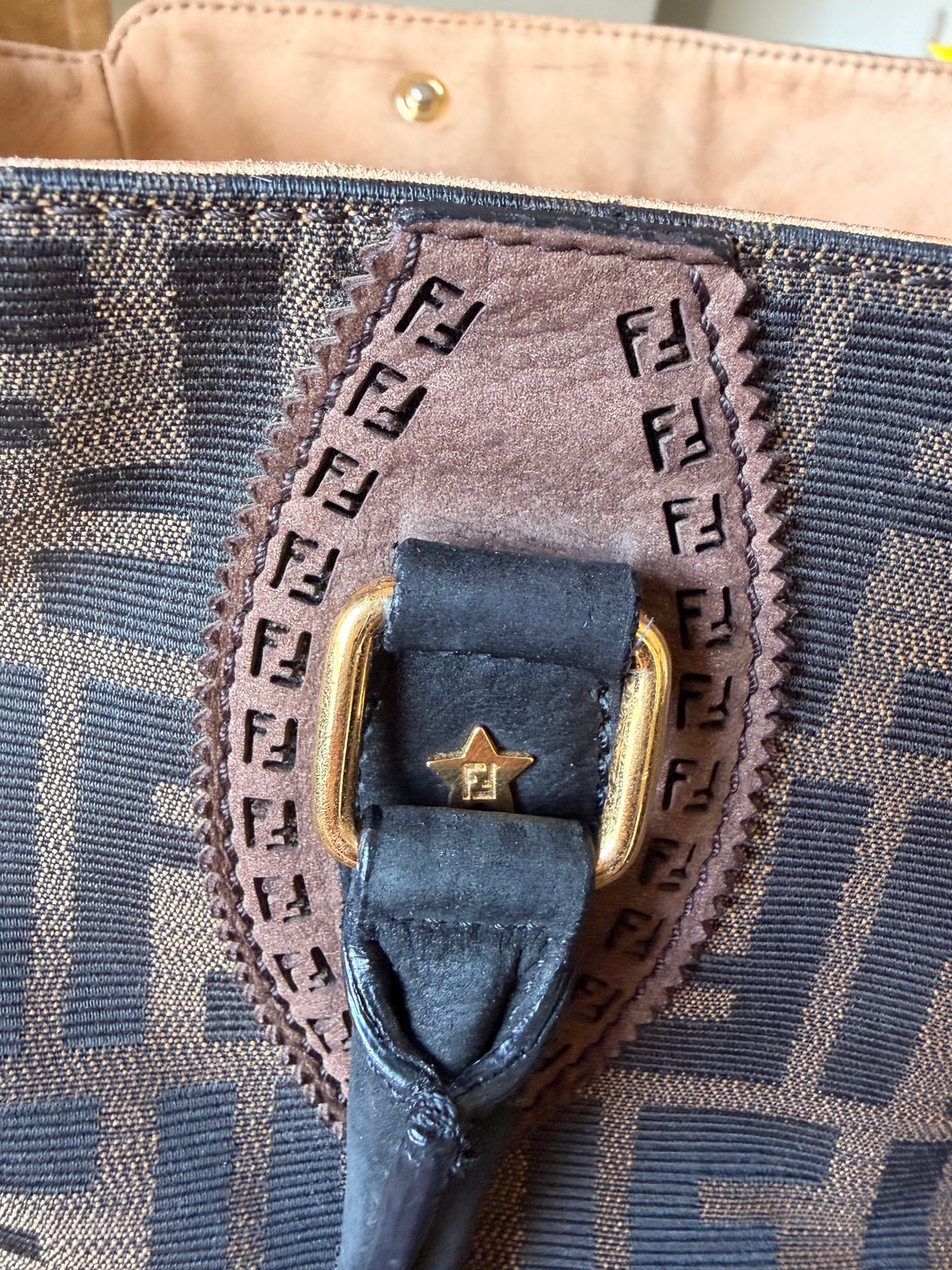 Fendi Tobacco Zucca Du Jour Tote