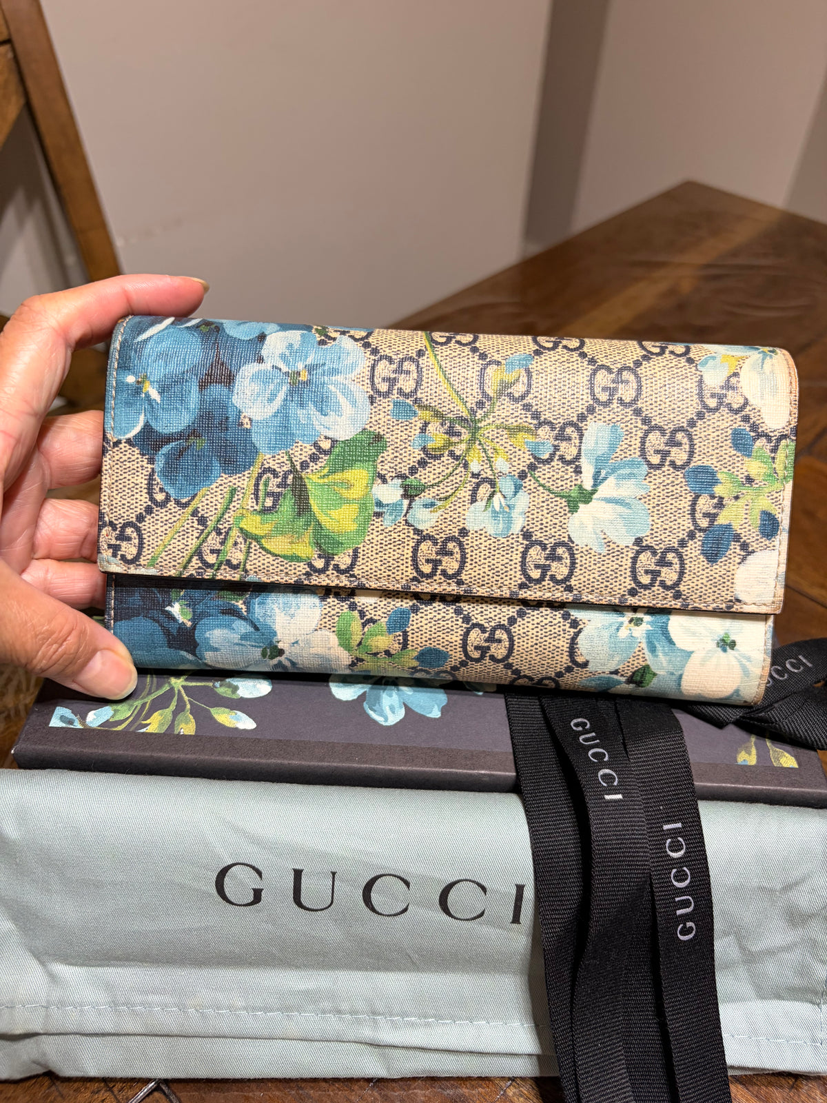 GG Supreme Bloom Long Wallet
