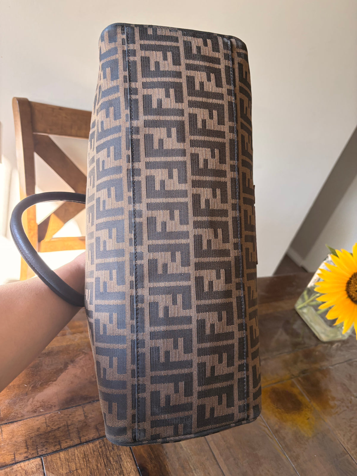 Fendi Tobacco Zucca Du Jour Tote
