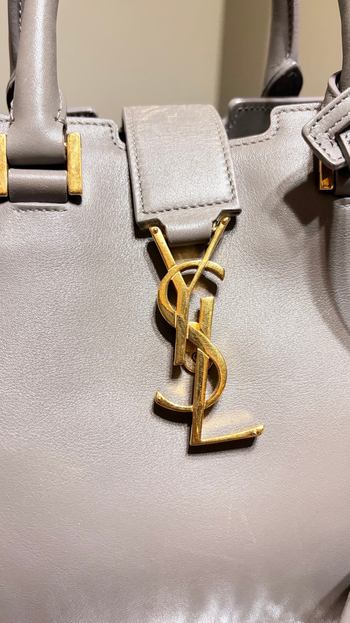 YSL Cabas Baby Leather Tote
