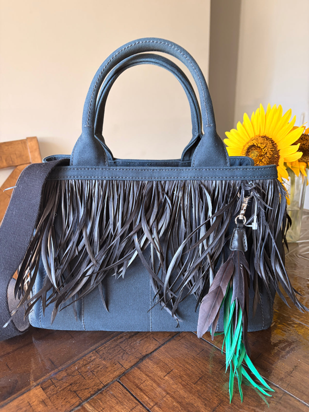 Prada Canapa Piume Nero