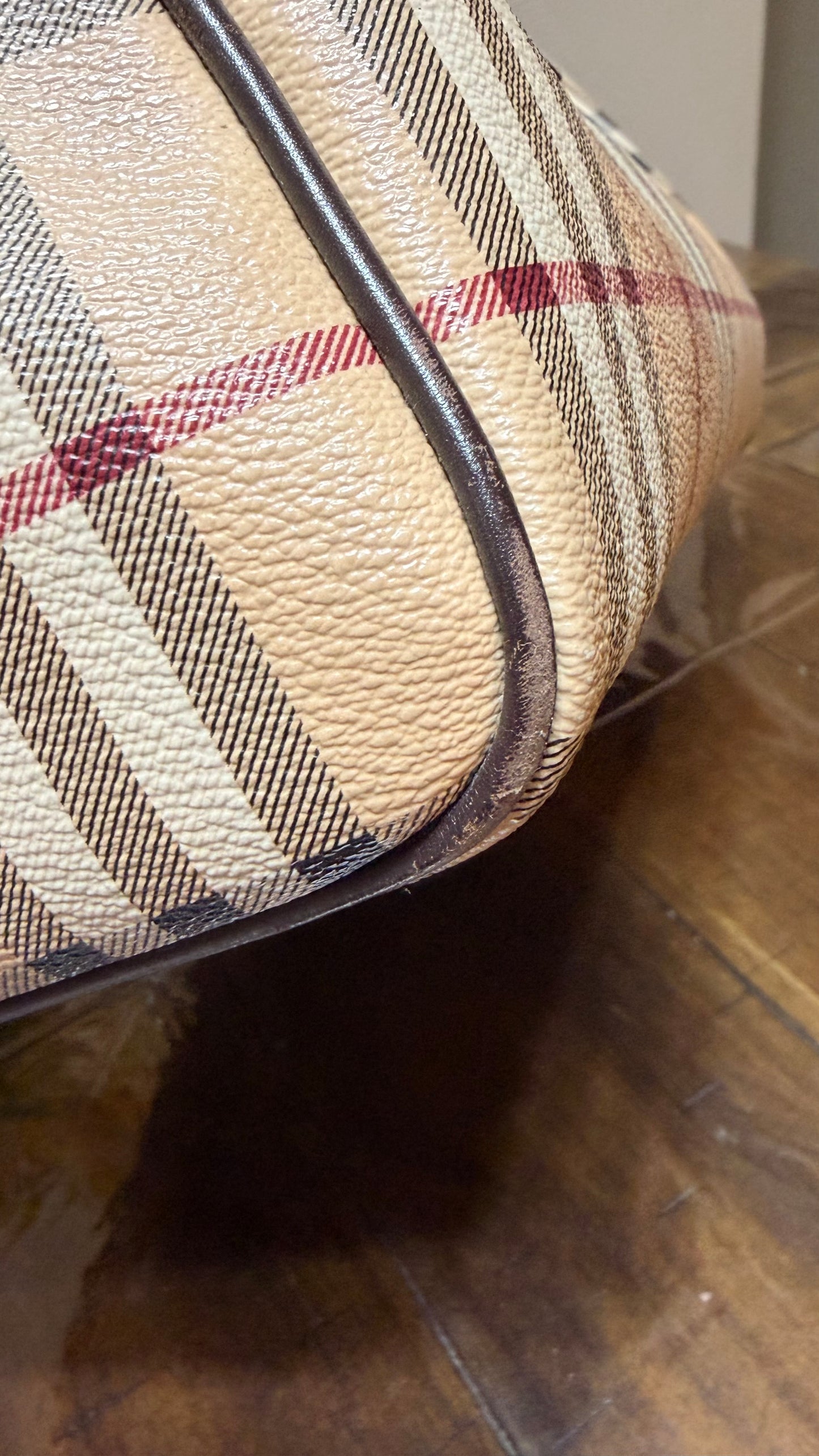 Burberry Haymarket Boston Bag