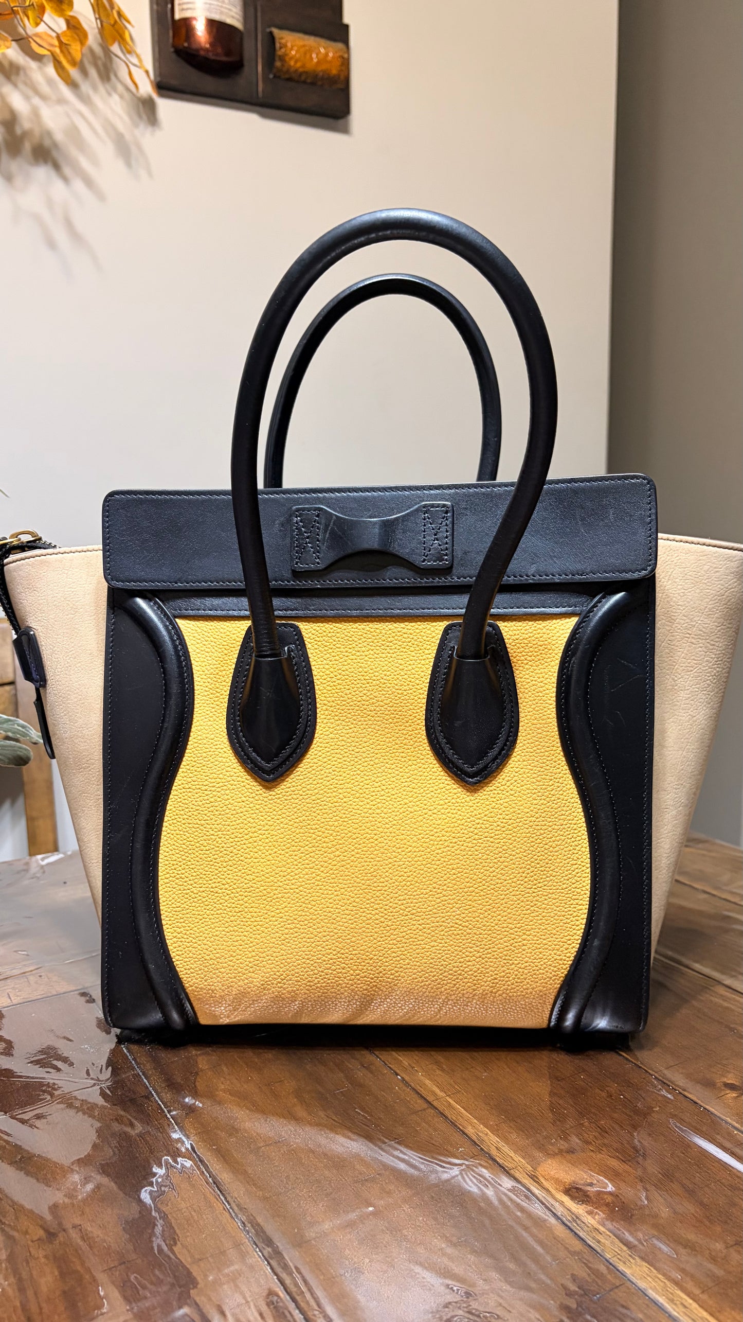 Celine Tri Color  Luggage Tote