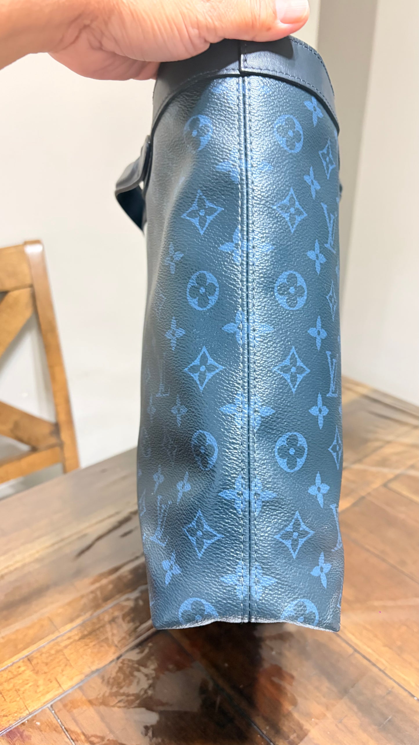 Ultra Light Cobalt Monogram Tote