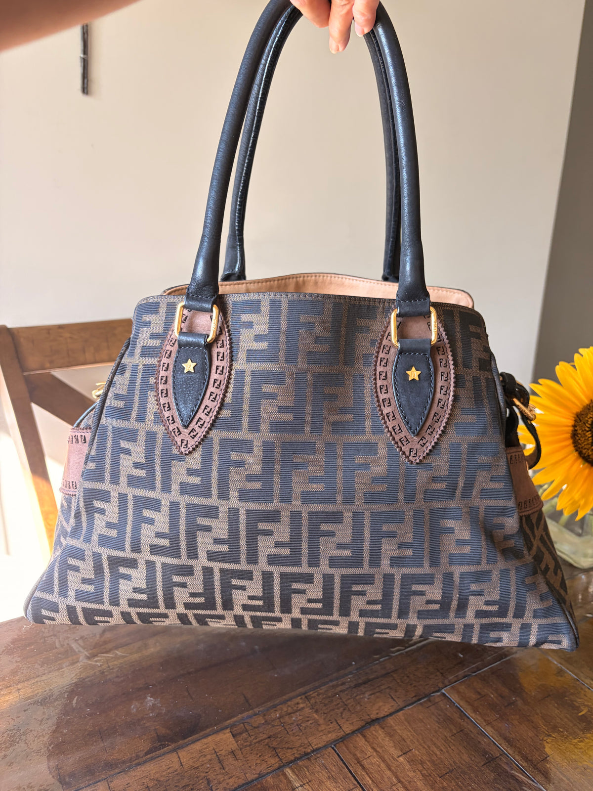 Fendi Tobacco Zucca Du Jour Tote